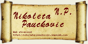 Nikoleta Paučković vizit kartica